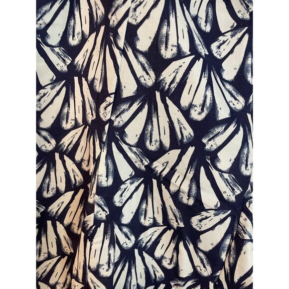 Sherry Taylor Women's Plus Size Skirt 3X Navy & White Abstract Print Rayon - Picture 3 of 11